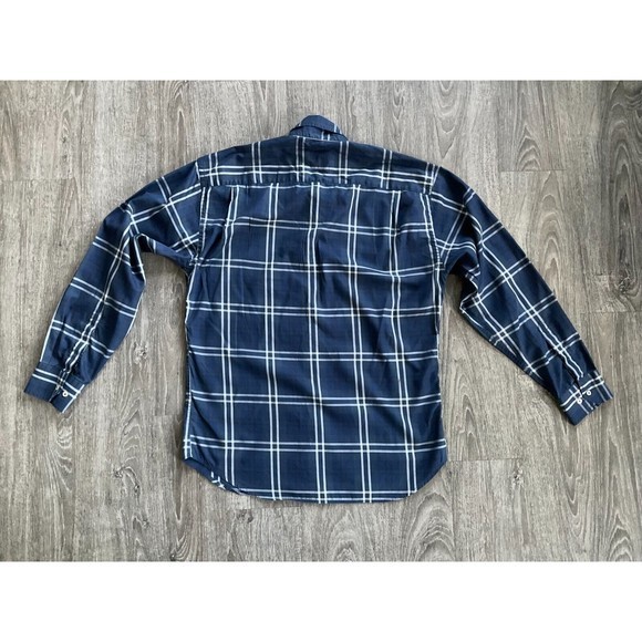 Robert Talbott Carmel Mens‎ Button Up Shirt Size L Blue Plaid Cotton Pocket - Picture 3 of 6